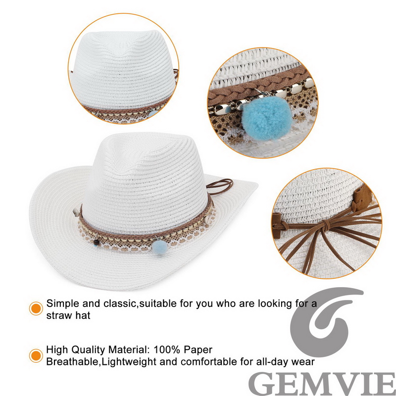 GEMVIE 4 Color Retro Outdoor S - Cowboy Hat Straw review and price