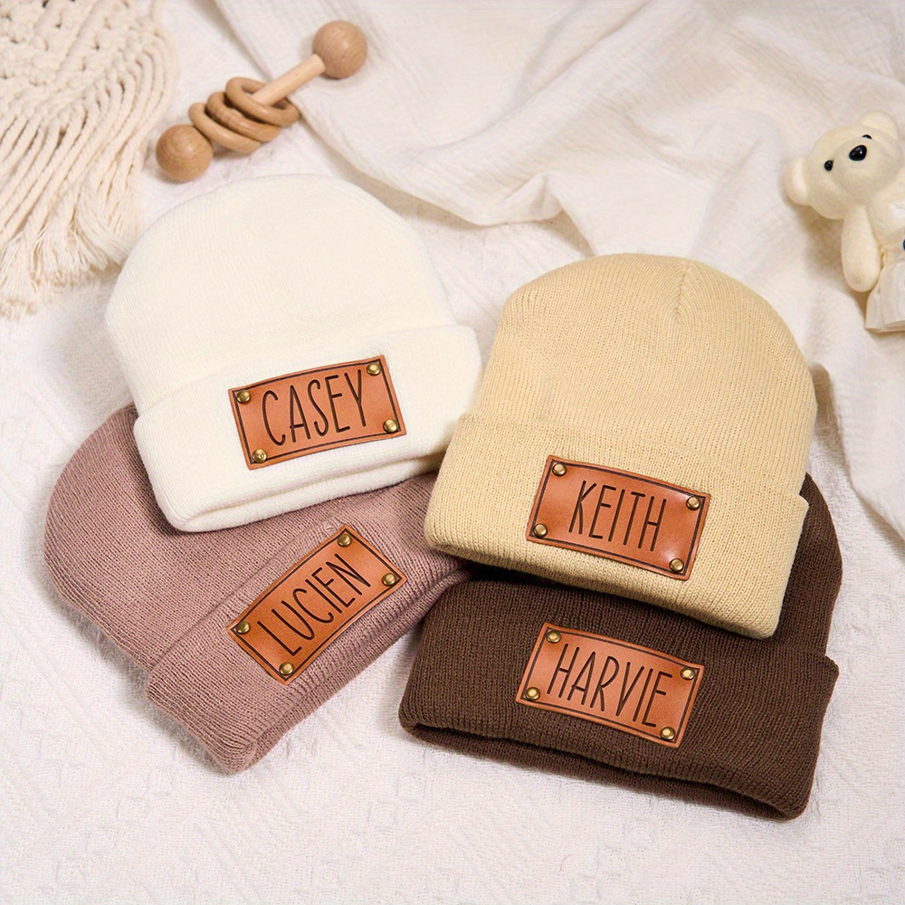 Custom Leather Patch Beanie Cu - Beanie Cuffed Knit review and price