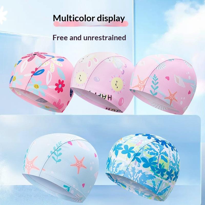 Kids Cartoon Swim Cap Elastic  - Swim Hat Silicone review and price