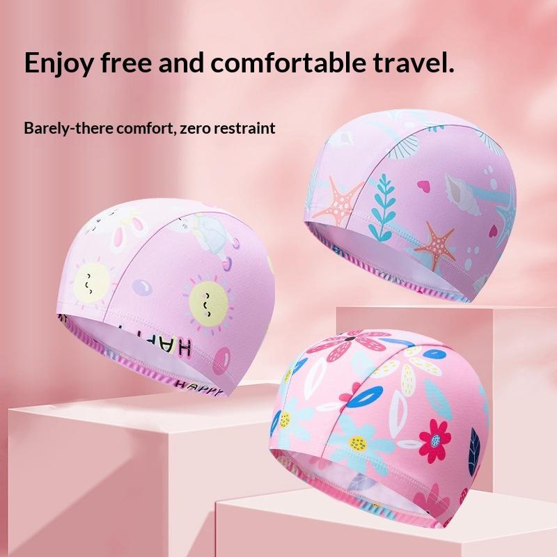 Kids Cartoon Swim Cap Elastic  - Swim Hat Silicone review and price